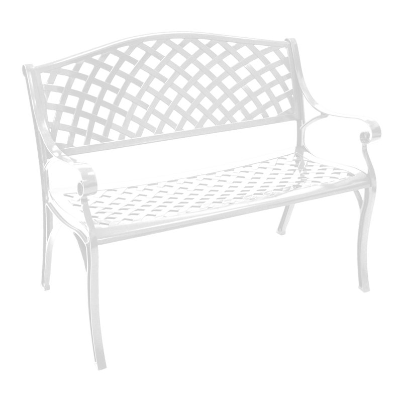 Sprague Aluminum Park Bench, White