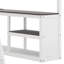 Queen Size Loft Bed With Built-In Desk, Open Shelves