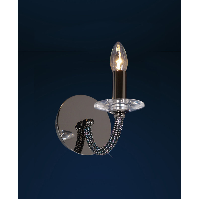 Gelnett Candle Wall Light, Black