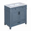 Meuble-lavabo bleu 30 po avec lavabo en céramique-116452157-116452152