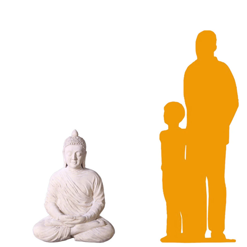 Divine Buddha Sitting Stone Style Statue