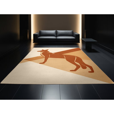 Tapis beige moelleux moelleux et moelleux de couleur unie rustique moderne Adriel Dingo
