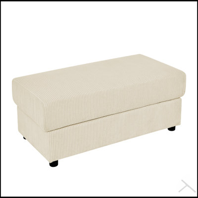 Repose-pieds confortable en velours côtelé pour le salon et la chambre à coucher, parfait pour la détente et les sièges supplémentaires.