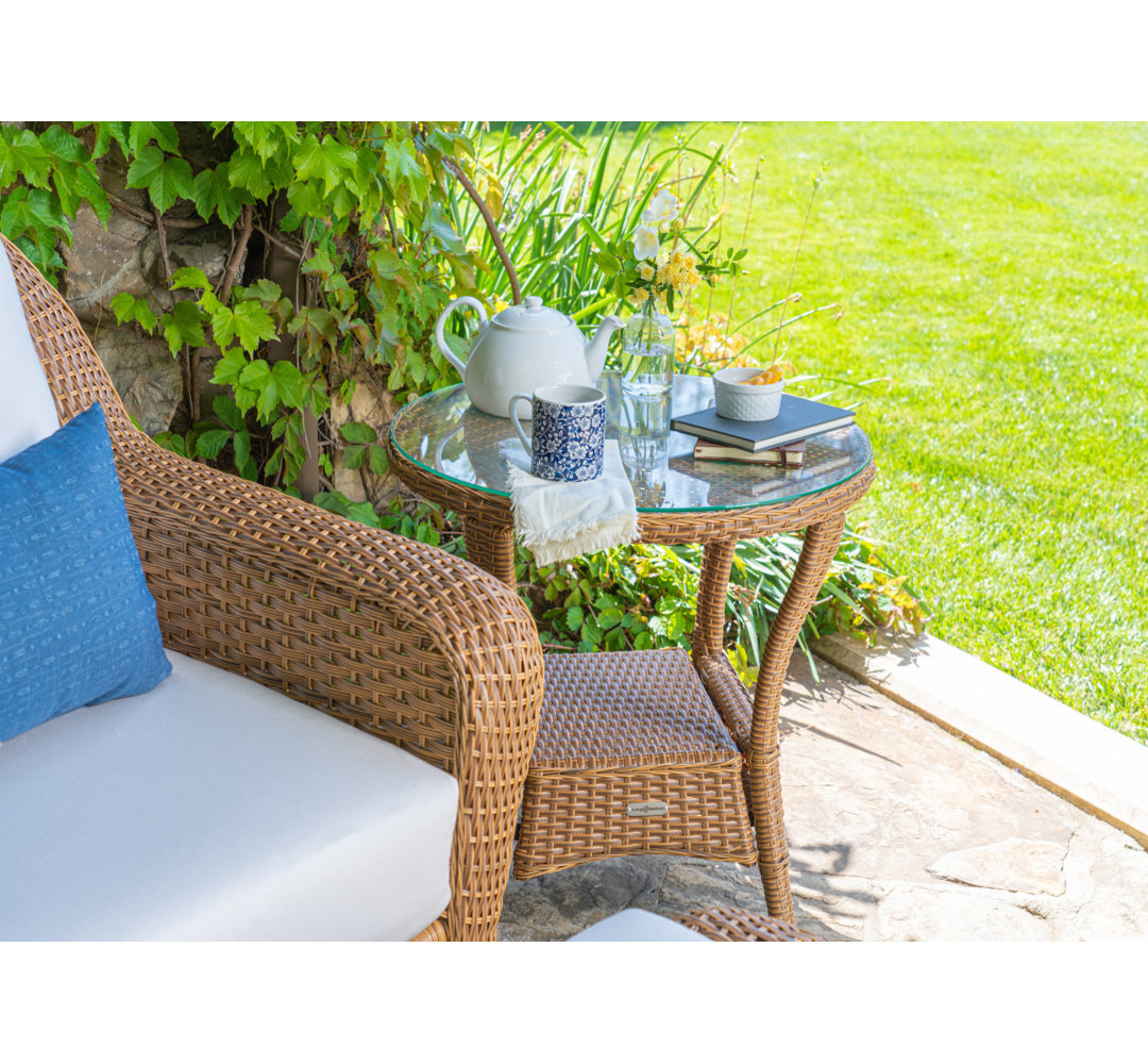 Sea Pines Glass Side Table Tortuga Outdoor 