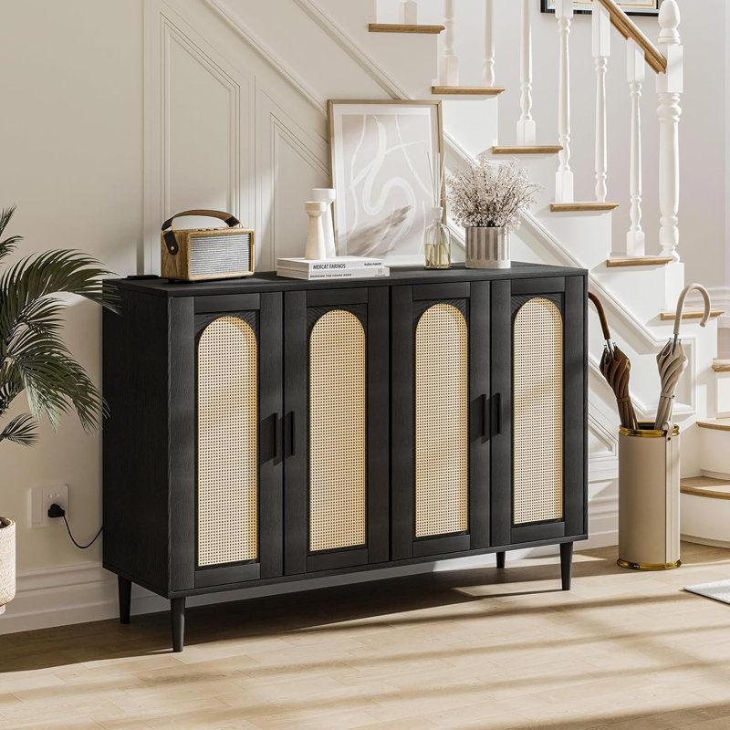 38.0cm Sideboard, Black/Natural