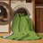Machine Washable Solid Green Area Rug-656668813