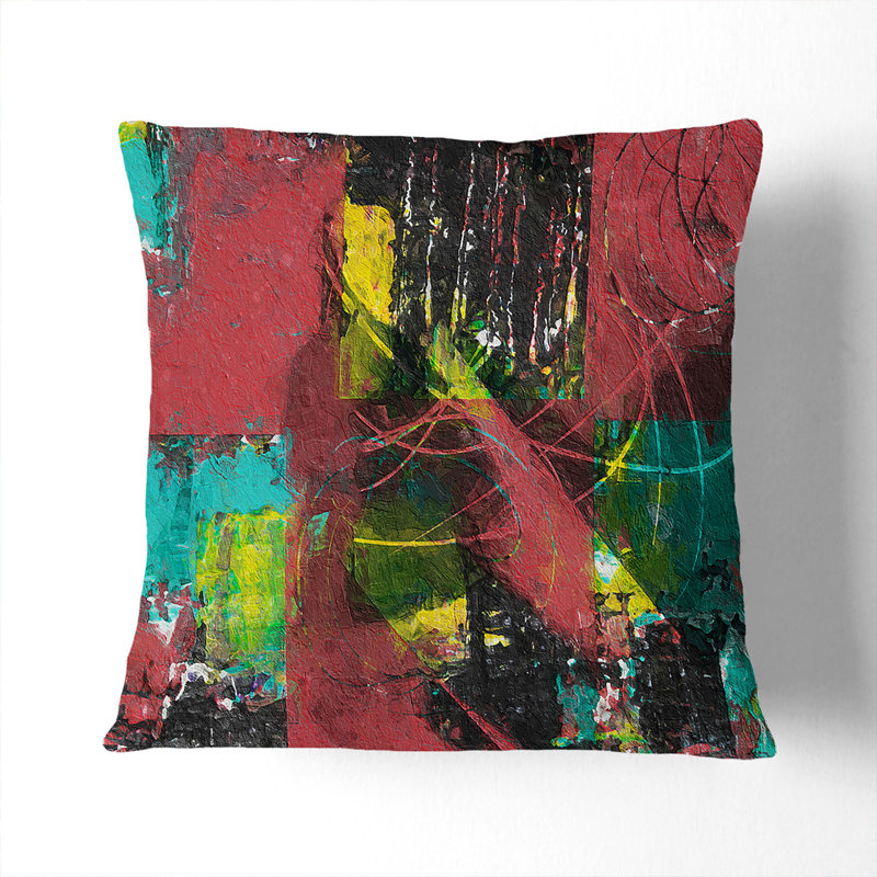 Abstract Square Throw Cushion, 55 x 55 cm