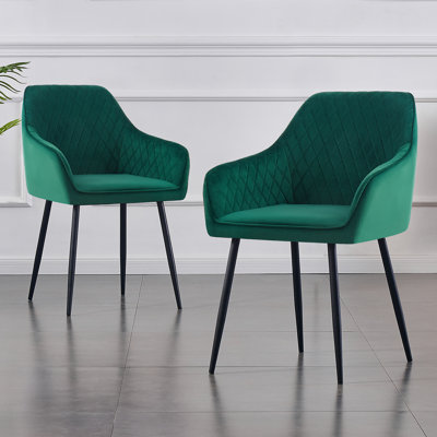 Sexton Upholstered Velvet Arm Dining Chair