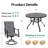 4 Person Round Outdoor Dining Set With Swivel Chair-250265146-250265150
