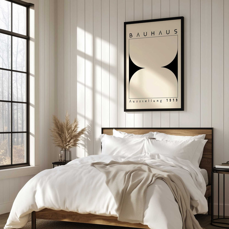 Sablier, H 15,25 po x l 12,25 po, Or brossé, Sablier Bauhaus
