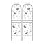 Ensemble de 2 treillis de jardin en métal 71 po x 19,7 po antirouille pour plantes grimpantes déco libellule
