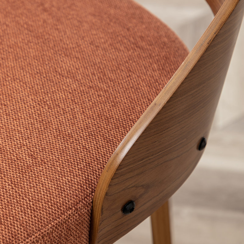 Tabouret de comptoir pivotant Mahtab, Tabouret de comptoir (siège d'une hauteur de 25,1, Orange