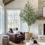 Faux olivier haut, oliviers d'intérieur Artificia avec pot de fleurs blanc-111689201-111689205
