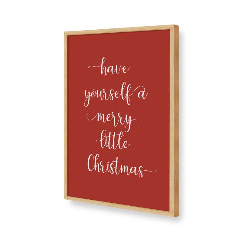 «Merry Little Christmas», reproduction d'art, 8 po x 10 po, Érable américain