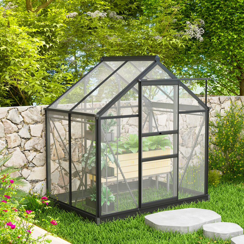 Outsunny Hobby Greenhouse, 79.25" H x 74.75" L x 52" D