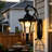 Solar Wall Lantern Outdoor, Clear Glass And Aluminum Black Fh