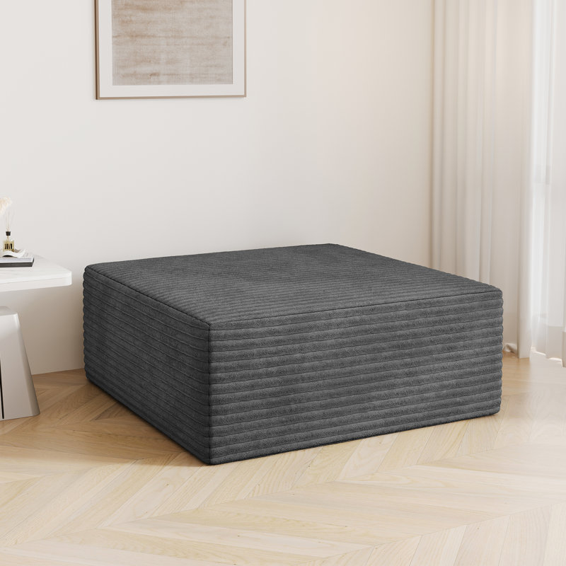 101cm Wide Seating Component Ottoman, Grey