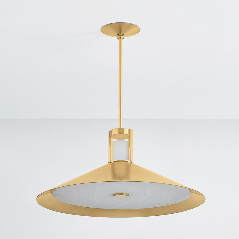 CLERMONT PENDANT, Brass, 12.5" H x 28" W x 28" D