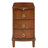 Narrow End Table with Pull-Out Shelf, 3-Drawer Wood Nightstand for Small Spaces