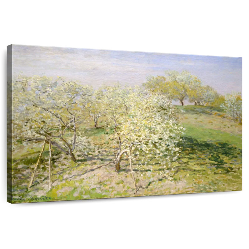Alvord, arbres fruitiers printaniers en fleurs 1873, H 8 po x l 12 po