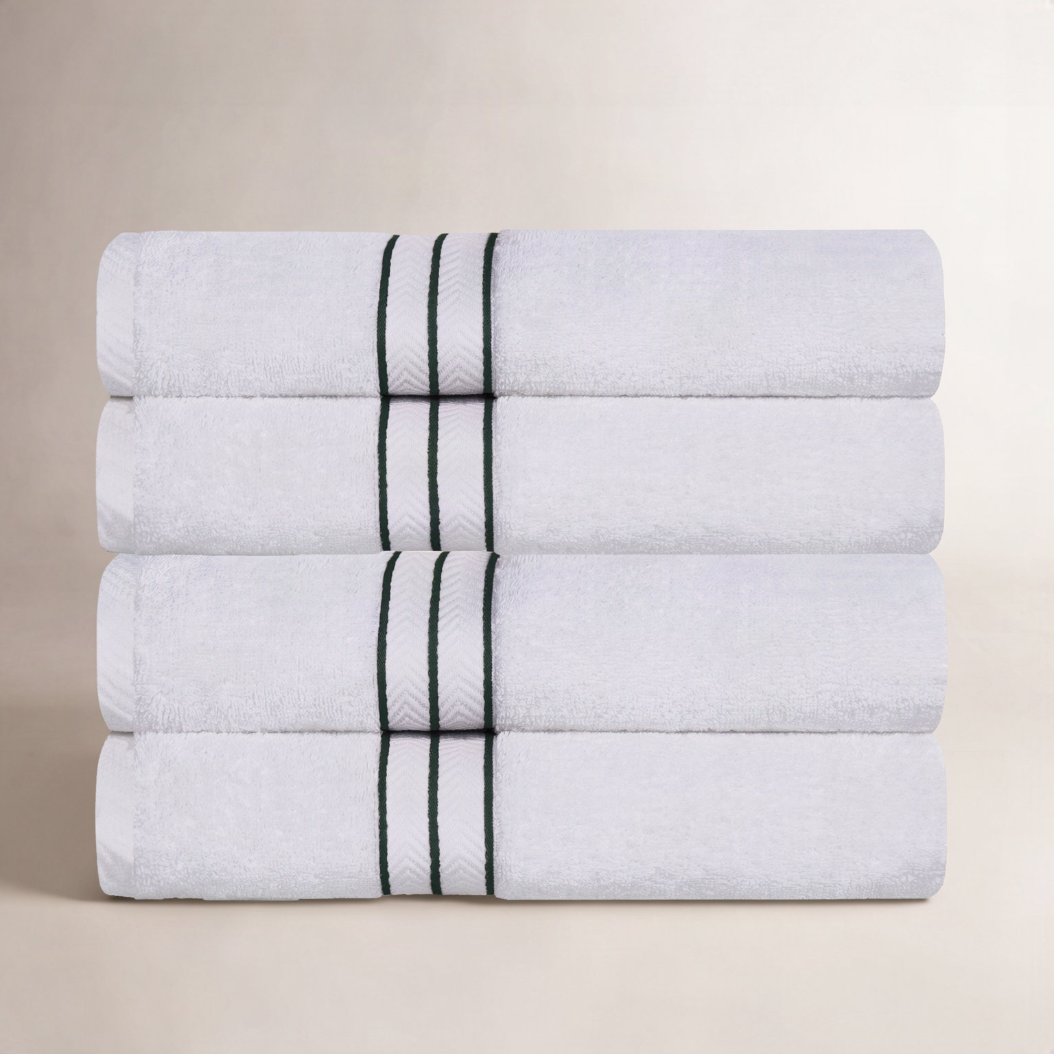 Josann 4-Piece Turkish Cotton Bath Towel Set, Teal