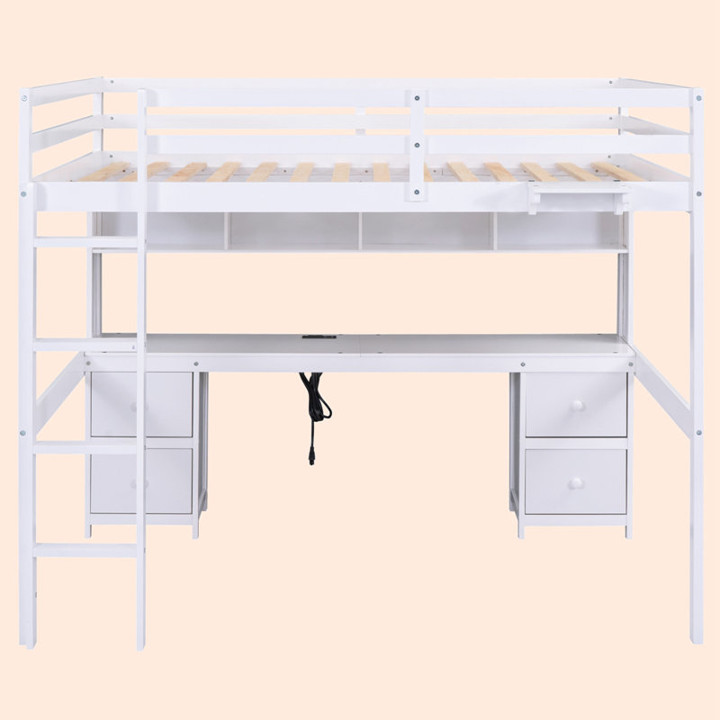 Lit plateforme avec rangement complet