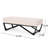 Sophisticated Bench With Fabric And Polished Leg Construction Rectangular Featuring Button Tufting Faux Wood
