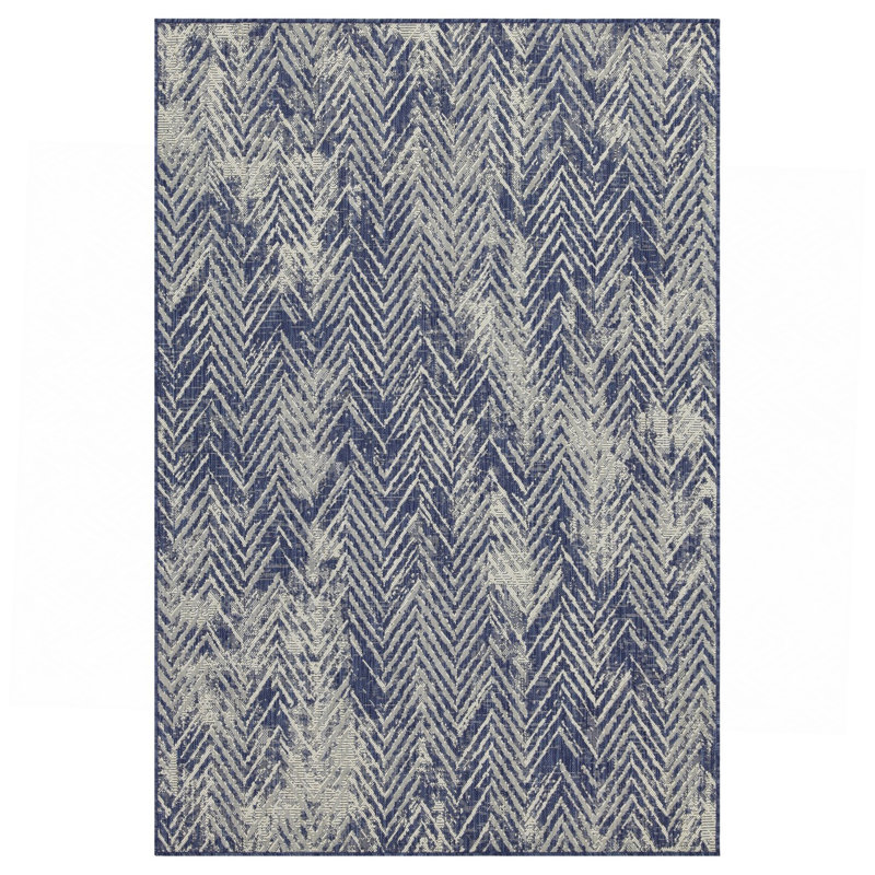 Tapis bleu intérieur / extérieur, Tapis de couloir 2 pi 7 po x 7 pi 3 po