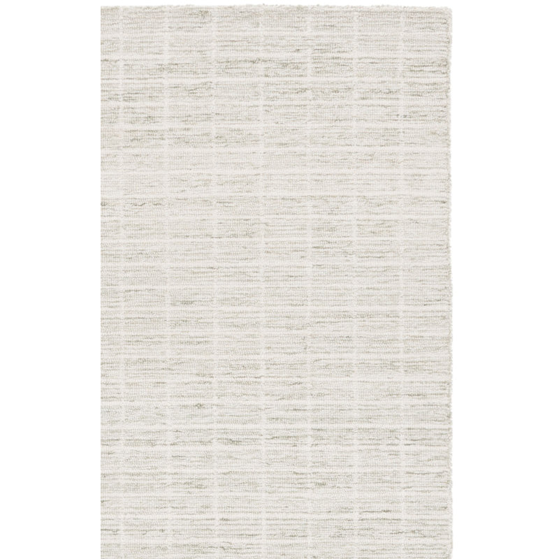 Antipus Ebony Hand Tufted Wool/Cotton Striped Rug in Sage/Ivory, Rectangle 4' x 6'