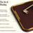 Woven Vegan Leather Decorative Serving Tray with Brass Handles & Velvet Base