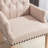 20.5'' H Tufted Linen Upholstered Oak Armchair-84091140