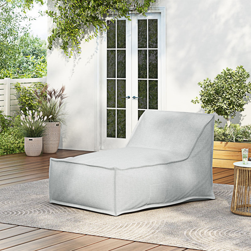 Fauteuil à billes d'extérieur, Gris clair
