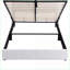 Grand lit plateforme tapissier en bois de pin avec rangement hydraulique - Pas de sommier blanc pour la chambre à coucher
