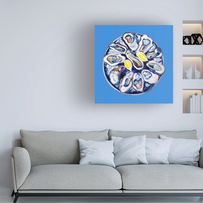 Assiette d'huîtres sur toile par Alice Straker