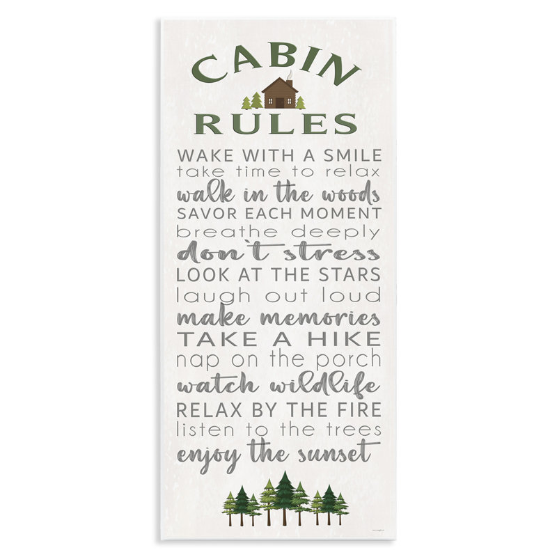 Plaque murale amusante «Rustic Rules», par Seven Trees Design