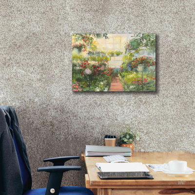 «Aamori Greenhouse Flowers Crop» par Carol Rowan - reproduction d'art sur toile tendue