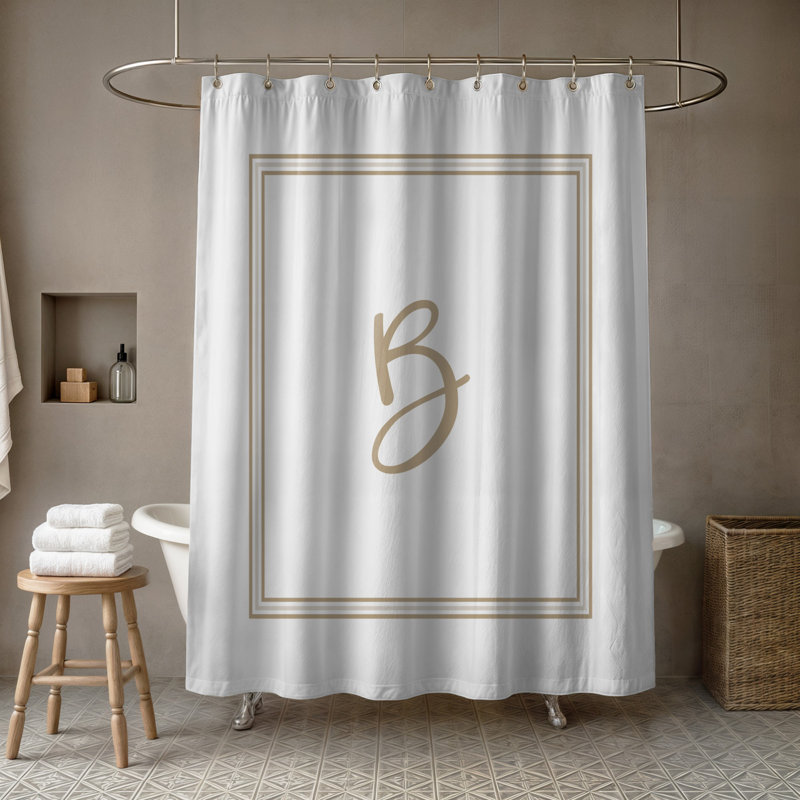 Shower Curtain, B, Beige