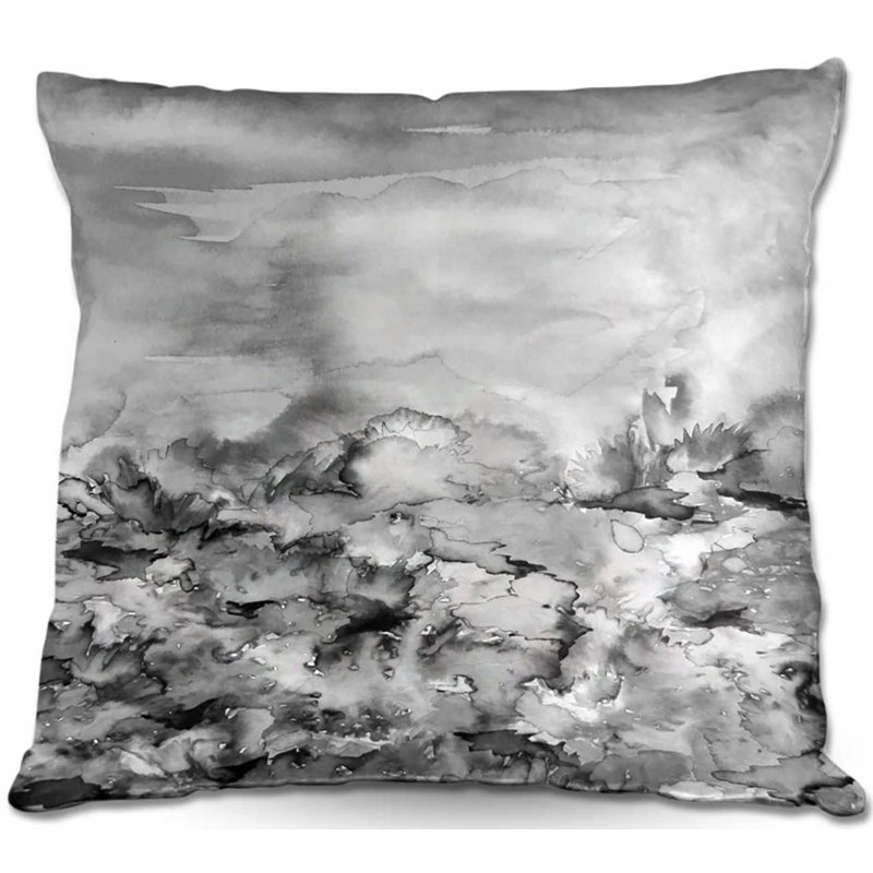 Coussin décoratif en nuances de gris canapé into eternity, 18 po x 18 po, Gris / blanc
