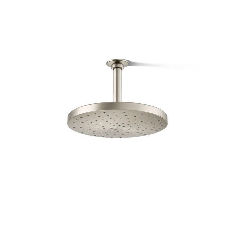 Awaken 10" Single-Function Wall or Ceiling-Mount Round Rainhead