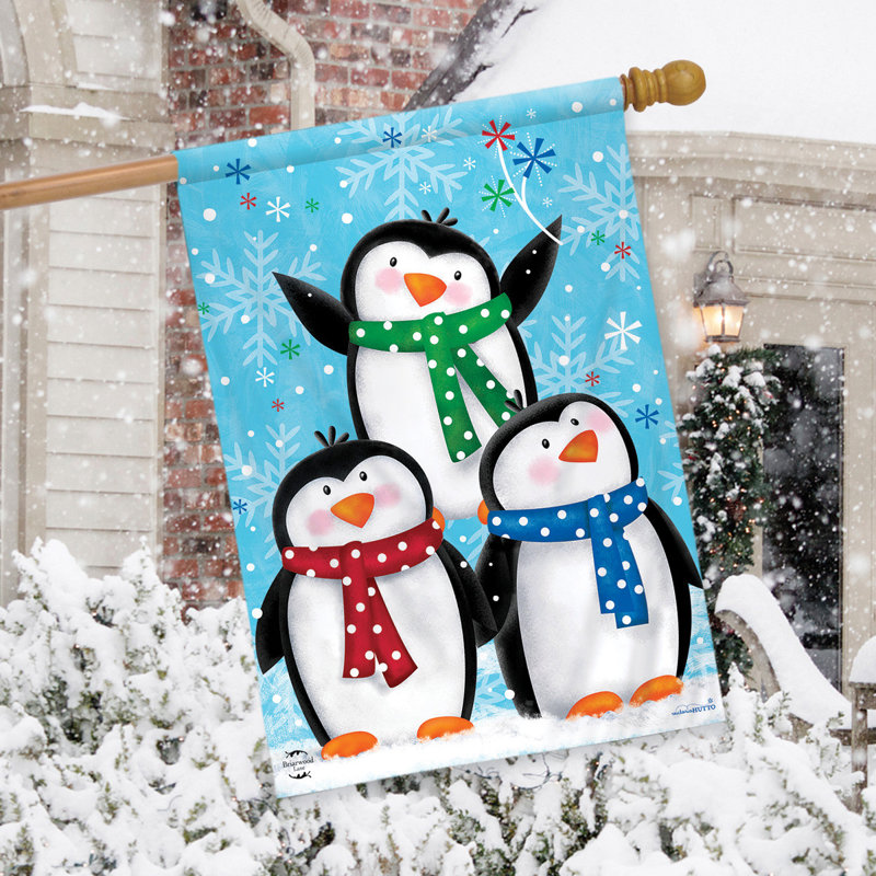 Drapeau de la maison des pingouins d'hiver