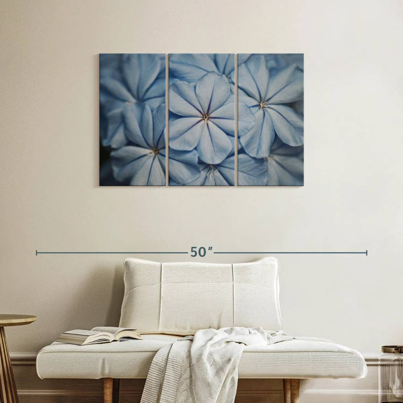 Fleurs de jasmin bleu Harnek, H 24 po x l 38 po