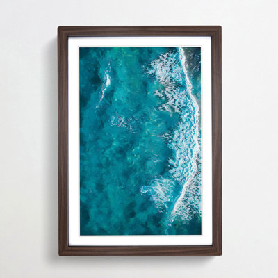 Waves in Brisbane Australia - Picture Frame Graphic Art Print