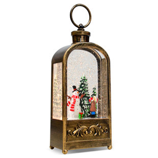 Christmas Snow Globes Lantern, Musical Snow Globe Christmas Decorations Water Lantern, Red Truck And Christmas Tree Scene Rotating Flashing Lanterns, Holiday Decor Xmas Gifts