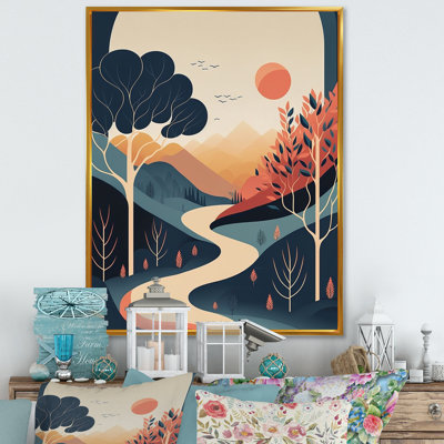 «Full Red Moon Over The Mountains III», reproduction sur toile