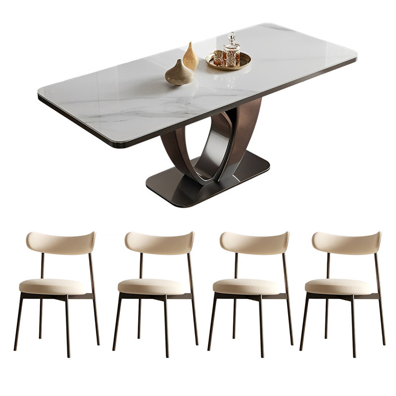 Ensemble de table et de chaises rectangulaires Home Rock, H 29,52 po x L 55,11 po x l 31,49 po