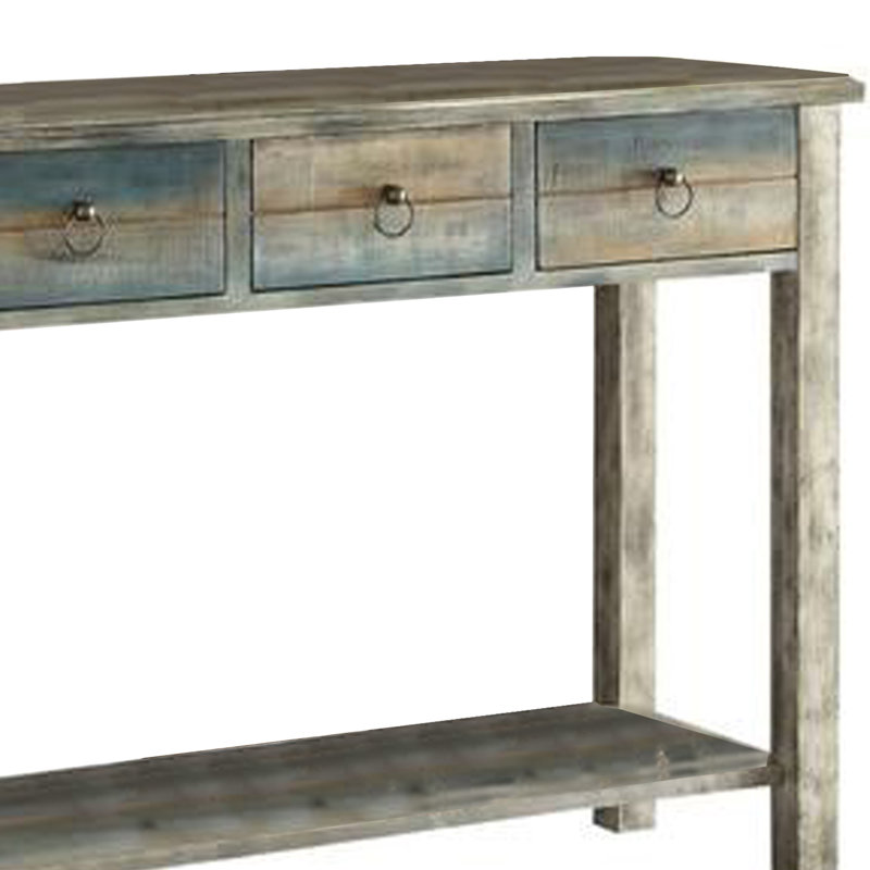 Arefa 42'' Solid Wood Top Console Table