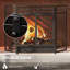 3-Panel Folding Fireplace Screen Door