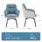 17.7"H Modern Two-Tone Upholstered Swivel Dining Armchair-543018627