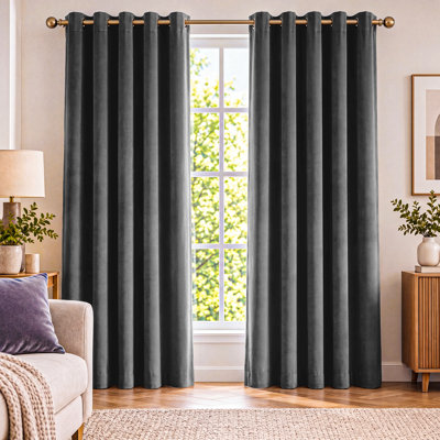 Luxury Crushed Velvet Eyelet sheer Curtain