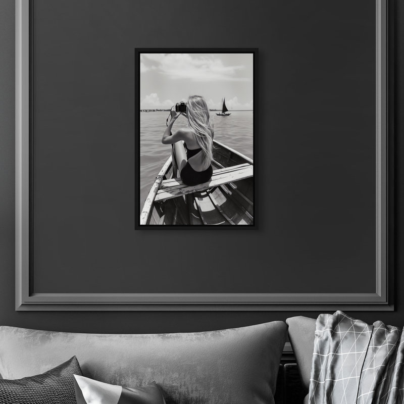 Frame Of Solitude Print by Oliver Gal, 46"H x 31"W, Black Floater Frame